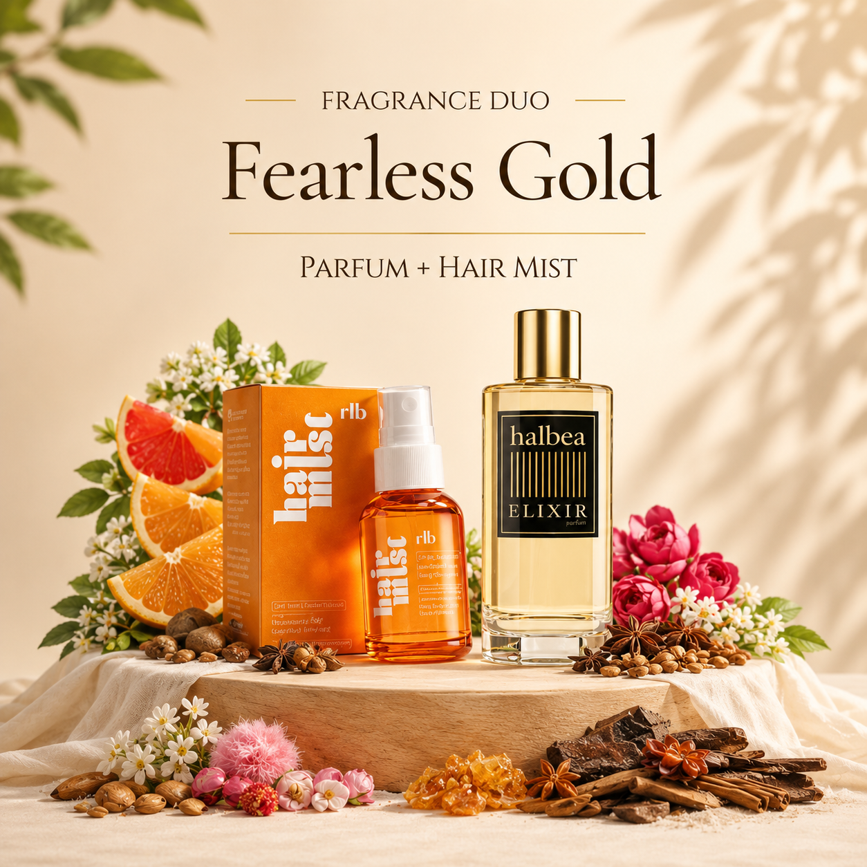 Fearless Gold Bundle – Haarparfum & Elixir Duft kombiniert (2 Produkte)