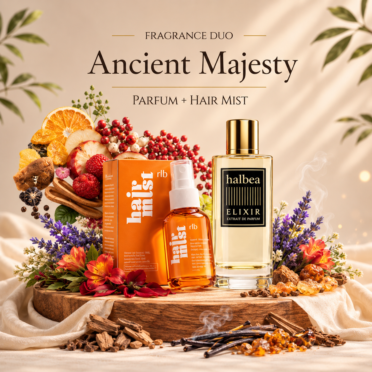 Ancient Majesty Bundle – Haarparfum & Elixir Duft kombiniert (2 Produkte)