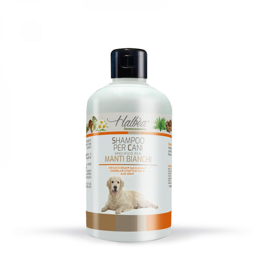Shampoing pour chien spécialement conçu pour les poils blancs 500 ml