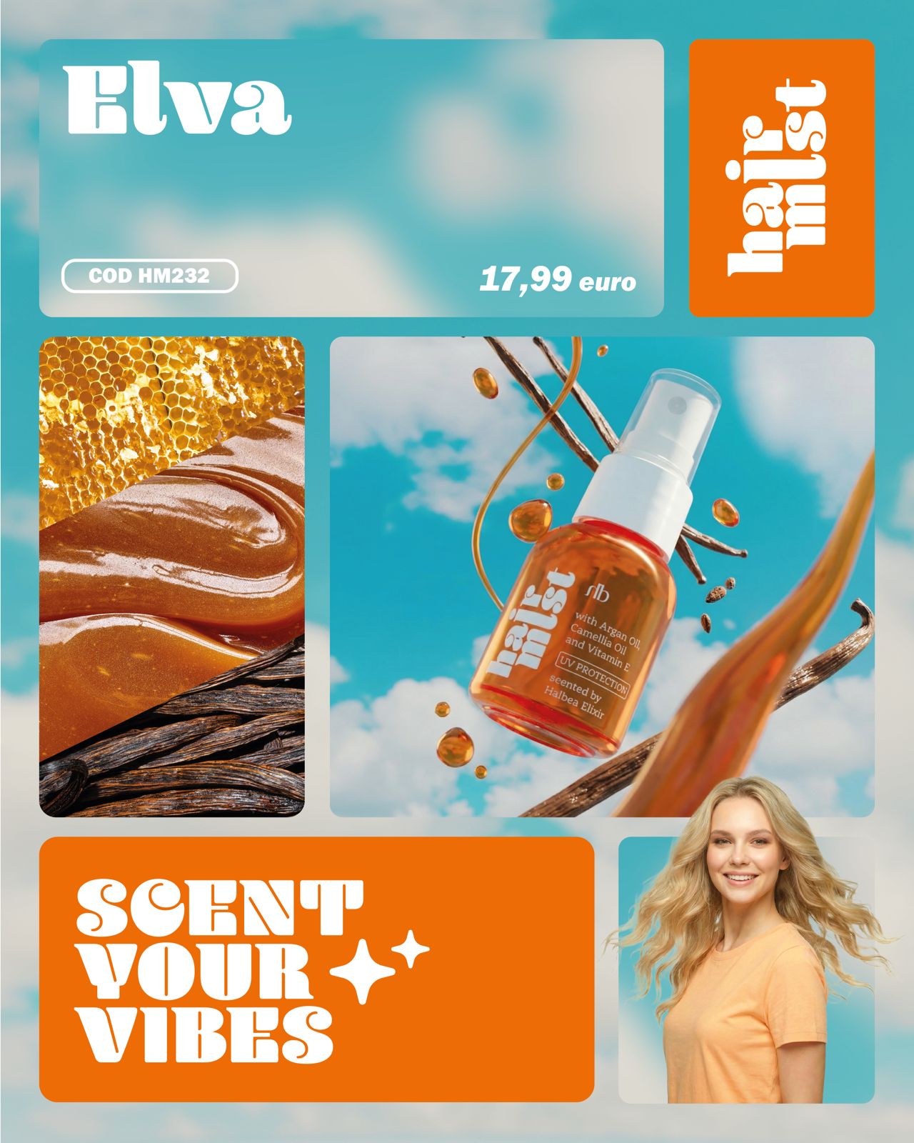 Elva 232 – Haarparfum mit cremiger Karamell-Vanille-Wärme