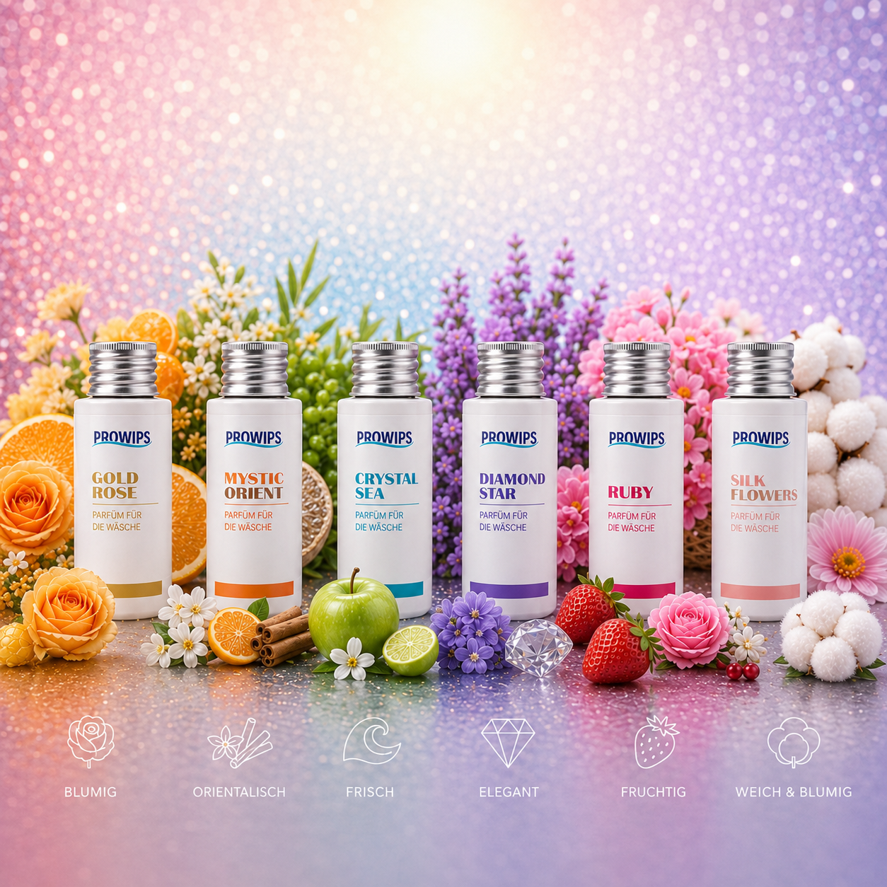 ProWips Wäscheparfüm Minisize Bundle – Duftkollektion – Fruchtig, blumig & elegant